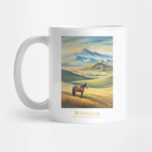 Majestic Mongolian Steed at the Steppe Mug